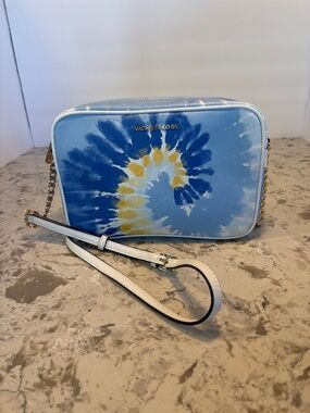 Michael Kors Jet Set Tie Dye Oxford Crossbody Handbag